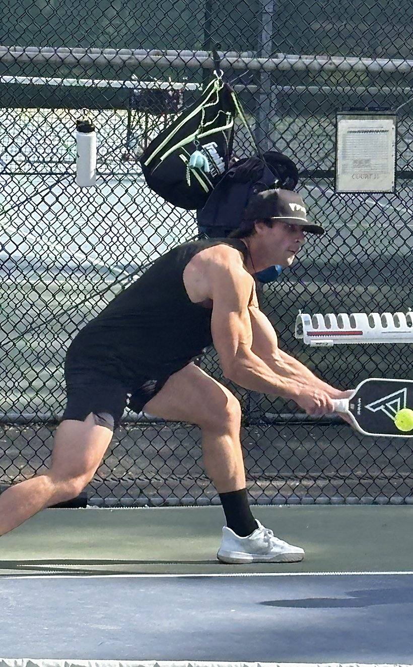 Player digging low at the kitchen line